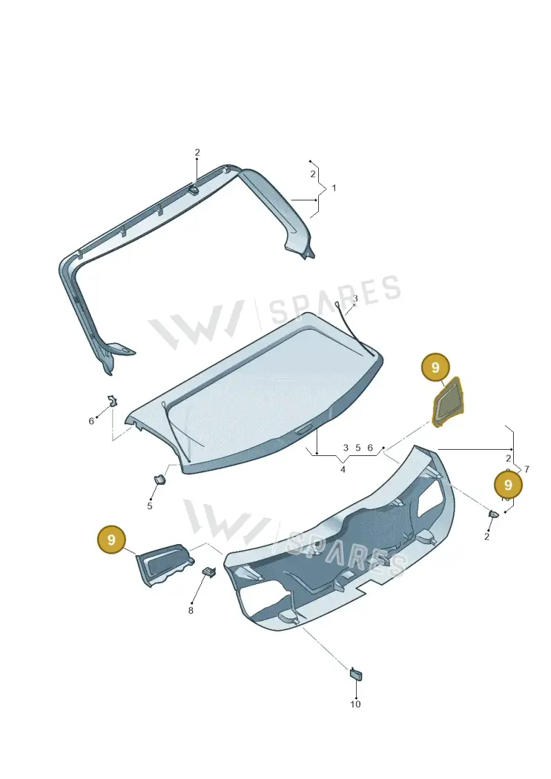 5F3867657AVS9 — SEAT Leon ST Stylance (2012-2016) diagram 754867900, position 9