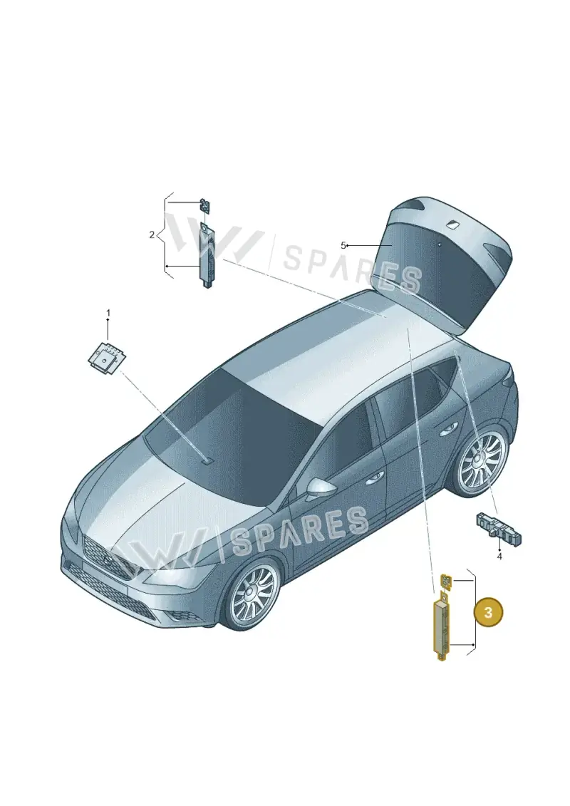 5F4035225B — SEAT Leon ST Stylance (2012-2016) diagram 754035100, position 3