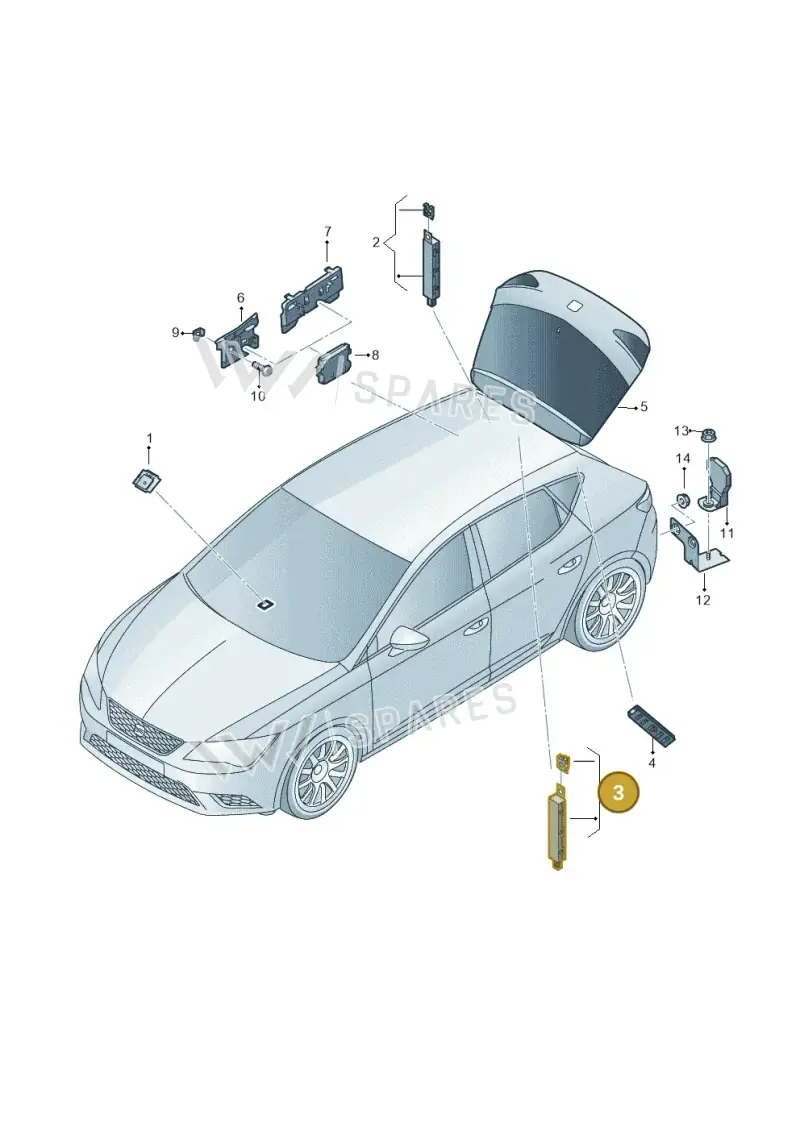 5F4035225B — SEAT Leon ST Stylance (2016-2020) diagram 830035100, position 3