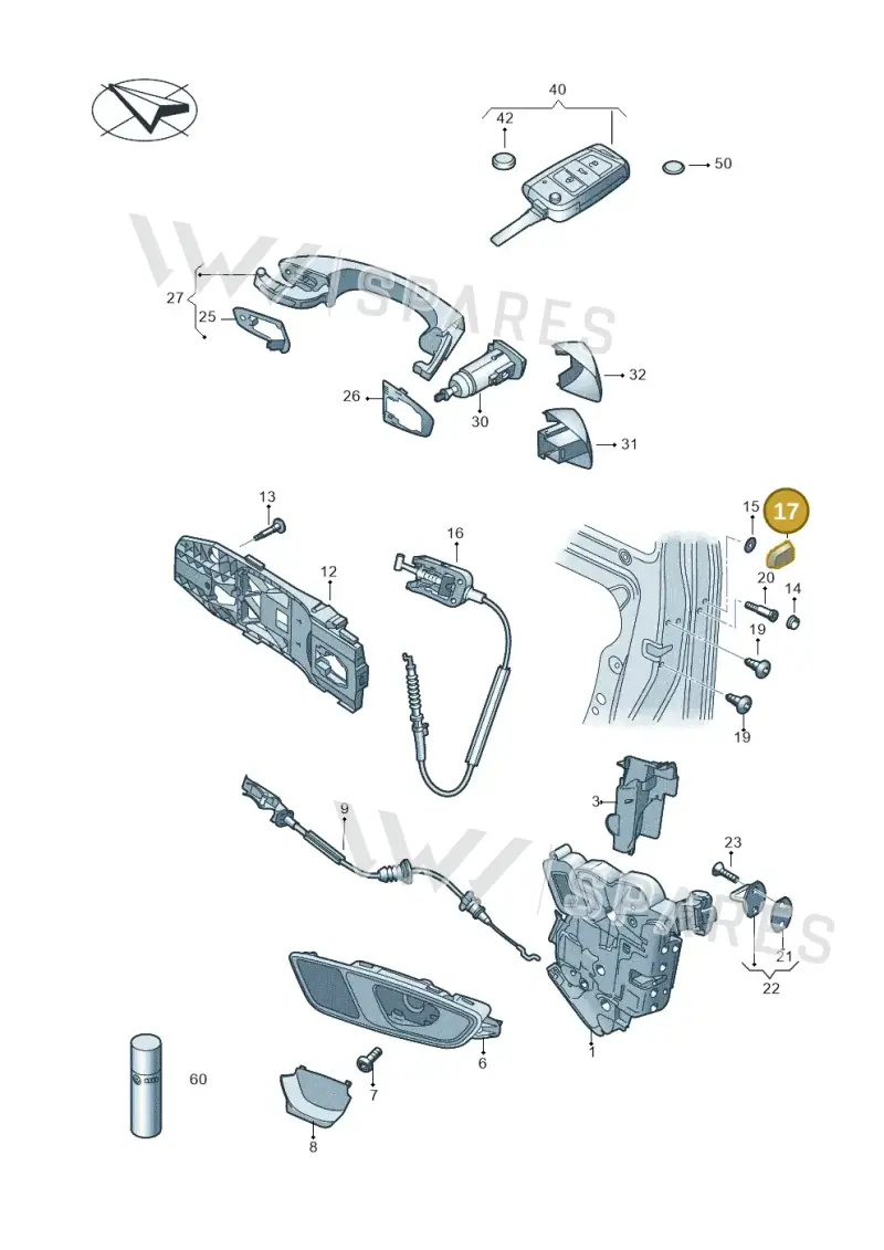 5F48371119B9 — SEAT Leon ST (2016-2020) diagram 754837000, position 17