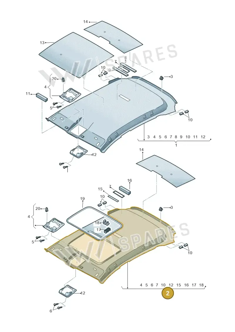 5F4867501M5T5 — SEAT Leon ST (2016-2020) diagram 754867550, position 2