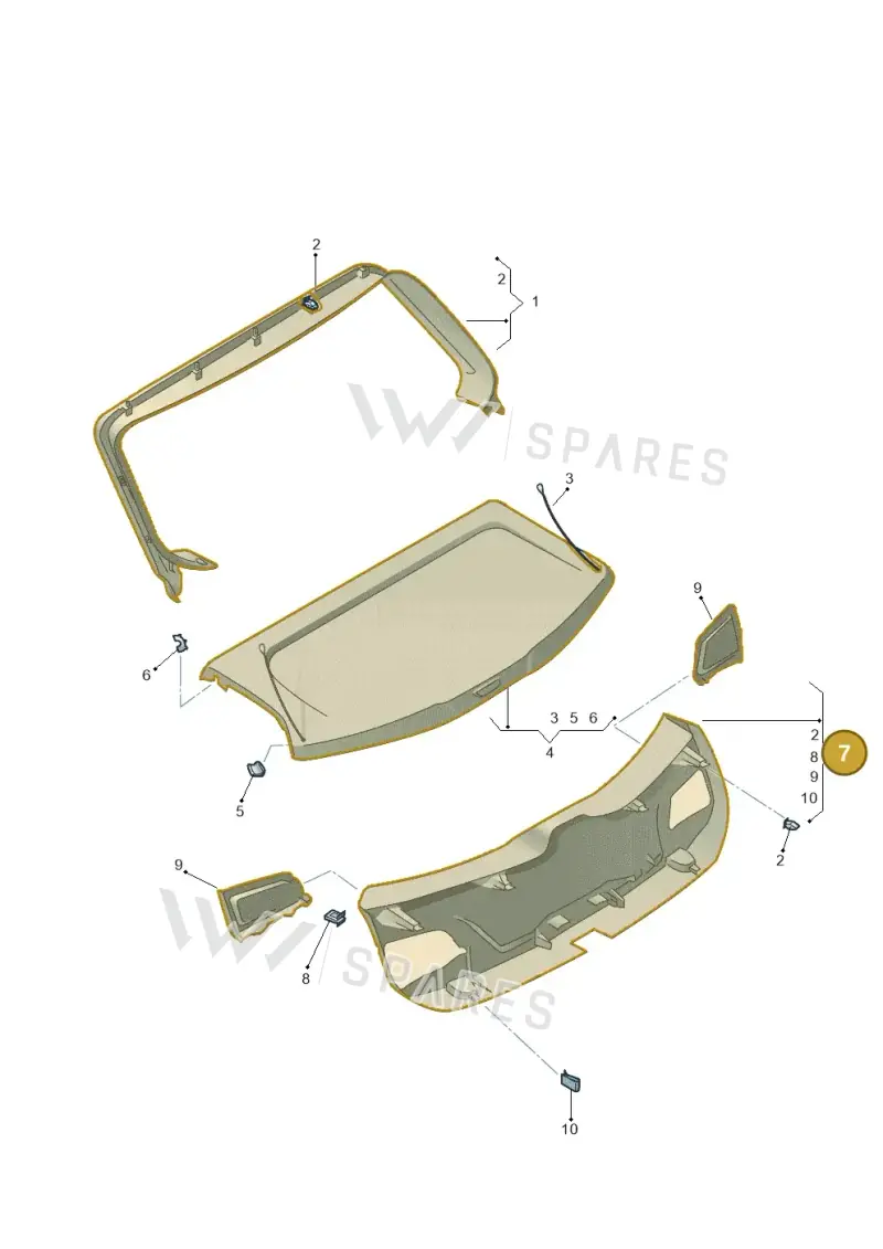 5F4867601JVS9 — SEAT Leon ST (2016-2020) diagram 754867900, position 7