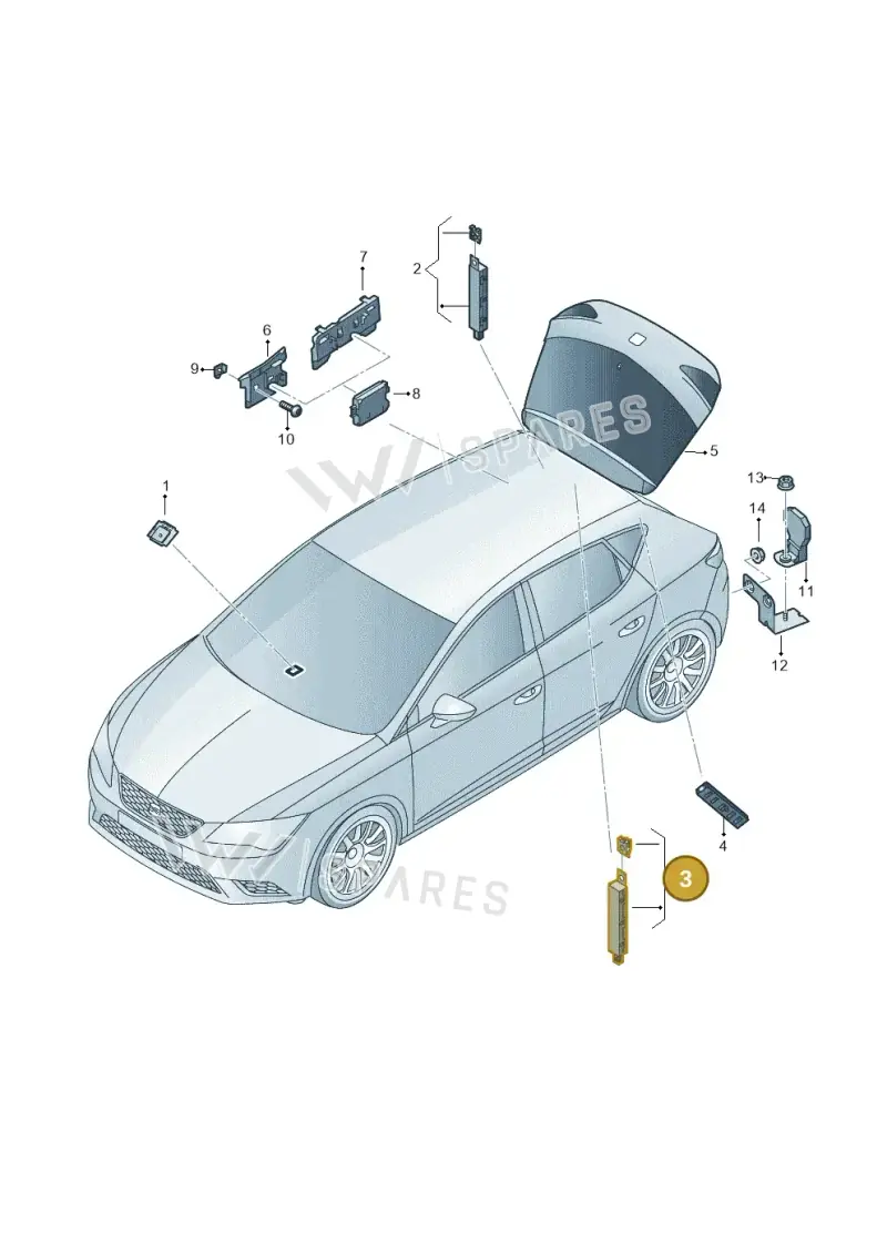 5F9035225B — SEAT Leon ST Stylance (2016-2020) diagram 830035100, position 3