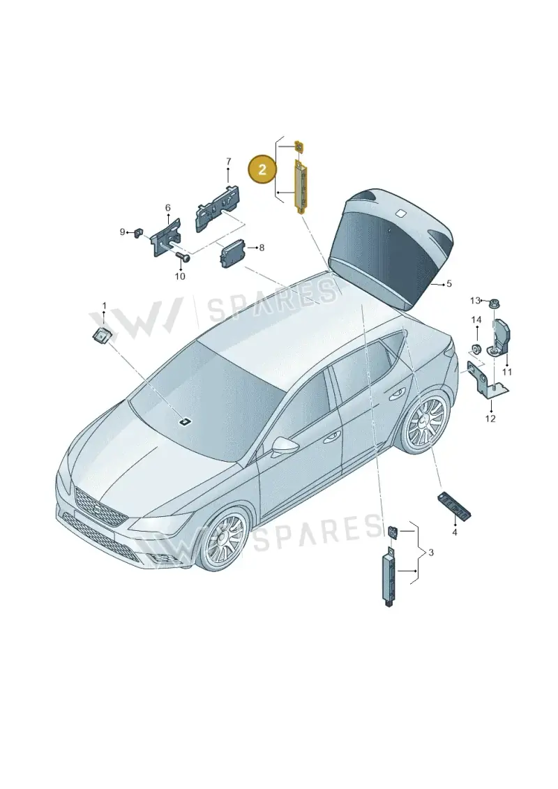 5F9035225 — SEAT Leon ST Stylance (2016-2020) diagram 830035100, position 2