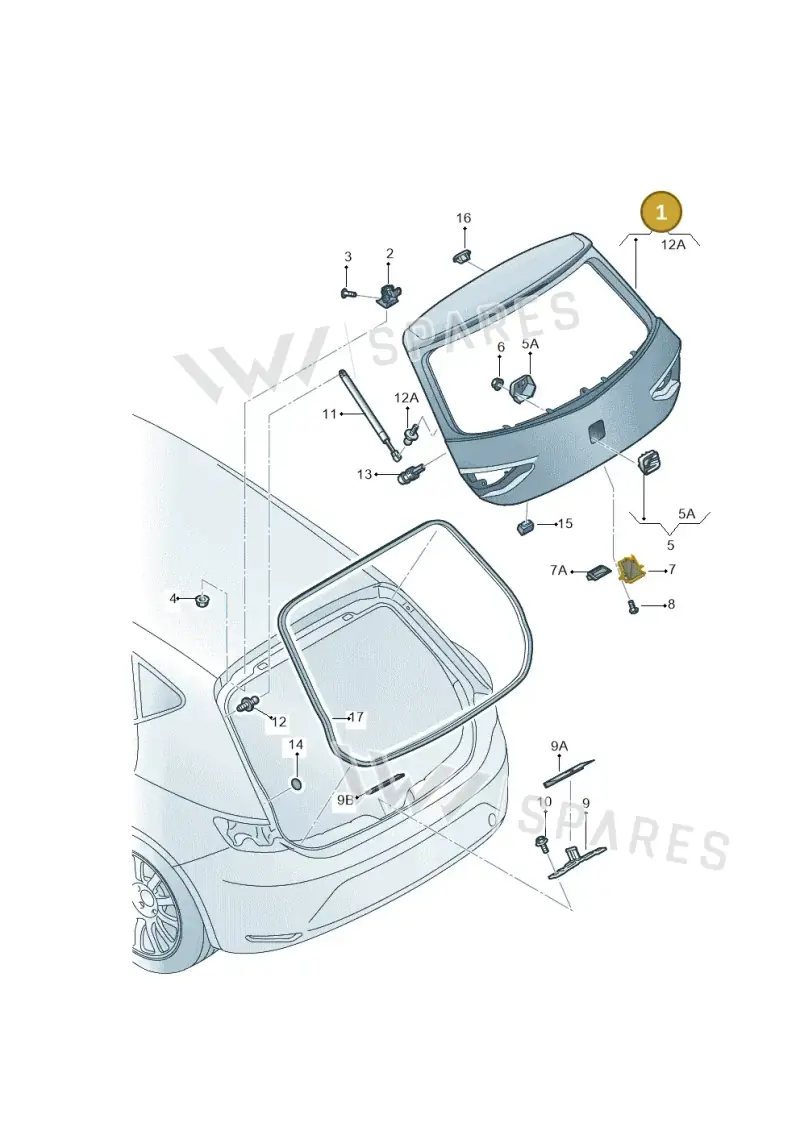 5F9827024 — SEAT Leon ST (2016-2020) diagram 754827000, position 1