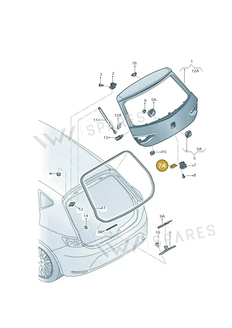 5F9827520AVS9 — SEAT Leon ST Stylance (2016-2020) diagram 754827000, position 7A