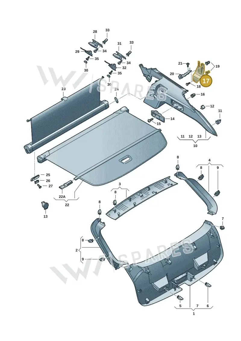5F9867651A — SEAT Leon (2019-) diagram 5fn867095, position 17