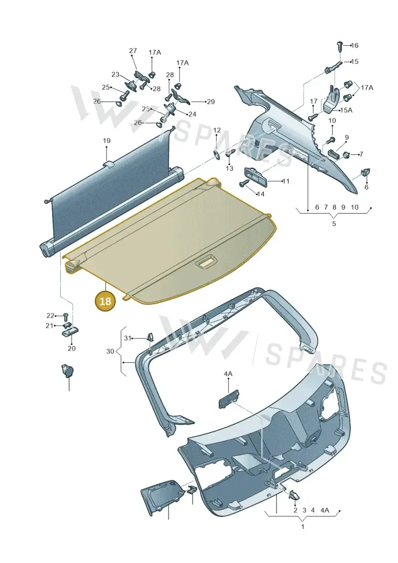 5F9867871BFZ7 — SEAT Leon ST (2016-2020) diagram 754867950, position 18