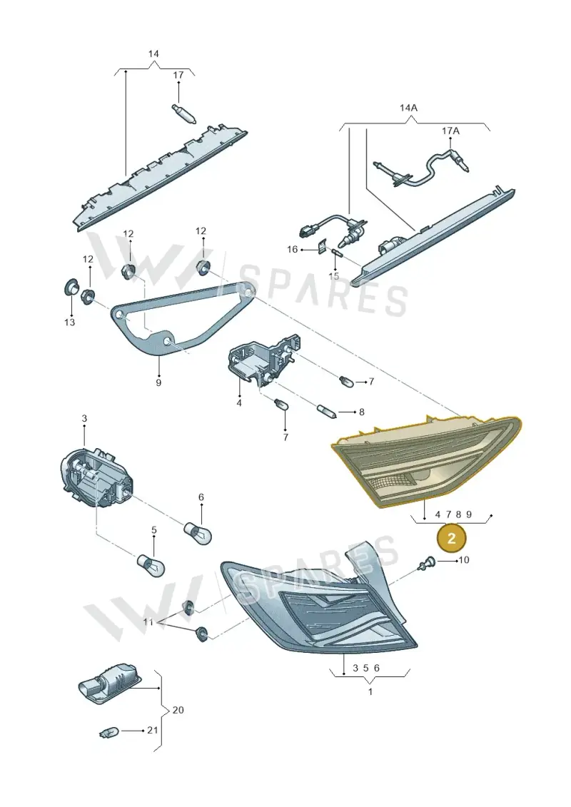 5F9945093D — SEAT Leon ST (2016-2020) diagram 754945000, position 2
