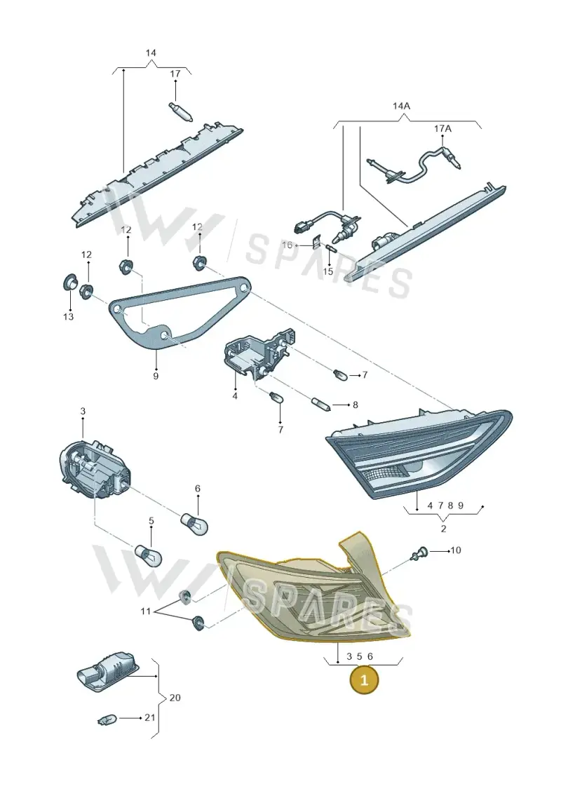 5F9945207A — SEAT Leon ST Stylance (2012-2016) diagram 754945000, position 1