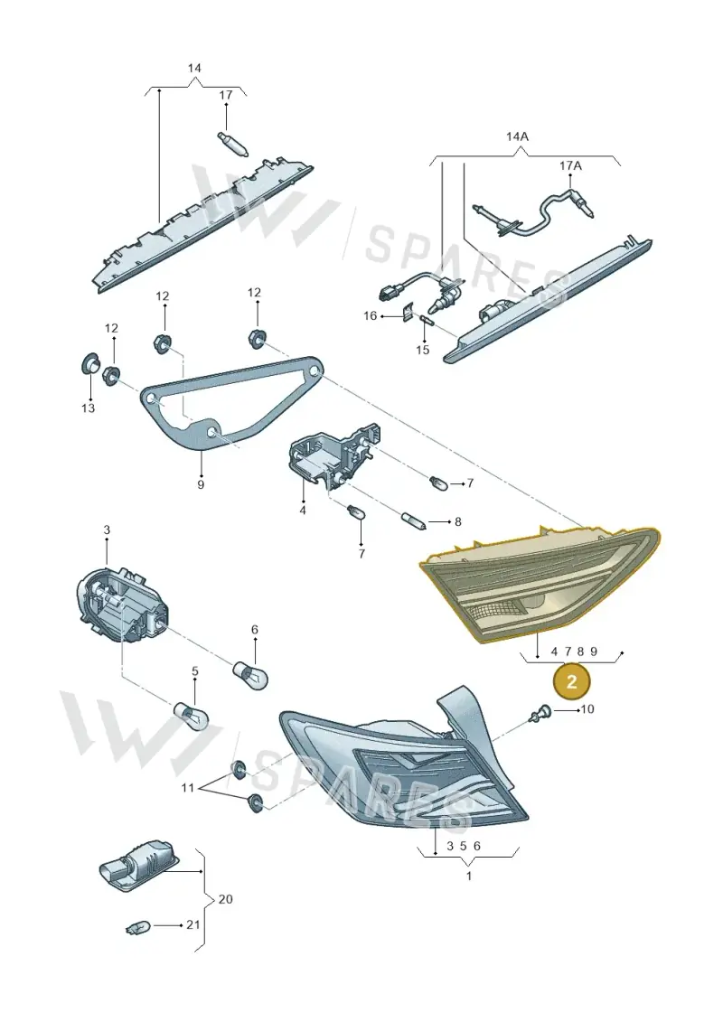 5F9945307J — SEAT Leon ST Stylance (2016-2020) diagram 754945000, position 2