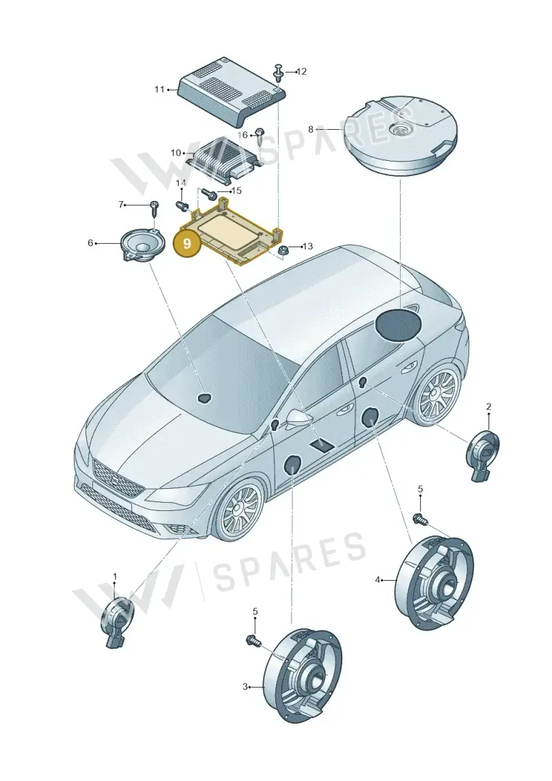 5FA035933 — SEAT CUPRA Formentor (2020-) diagram 830035350, position 9