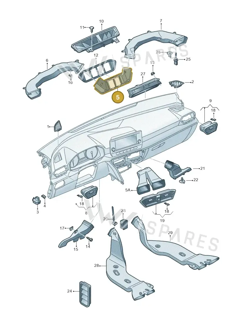5FA819721 — SEAT CUPRA Formentor (2020-) diagram 5fn819030, position 5