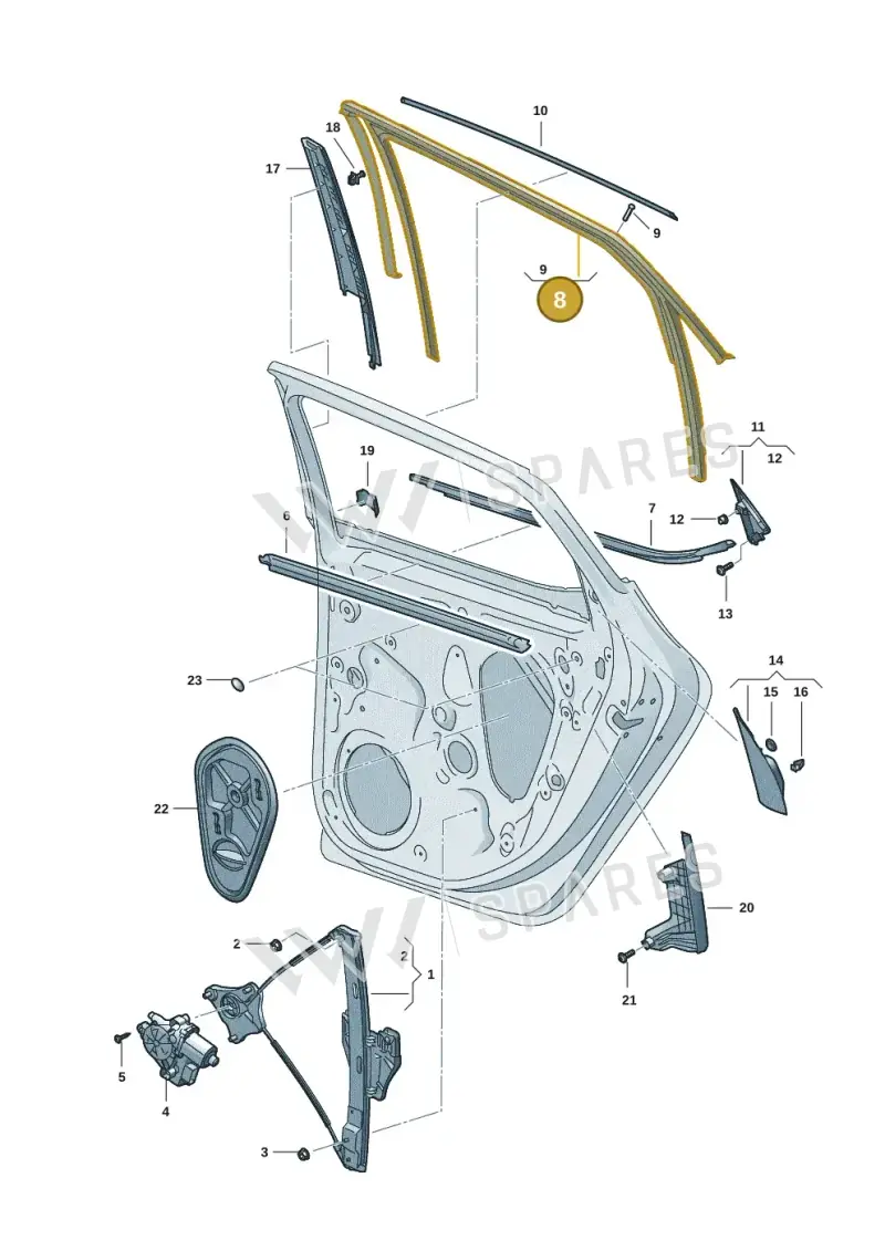 5FA839431D5AP — SEAT Leon (2019-) diagram 5fn839060, position 8