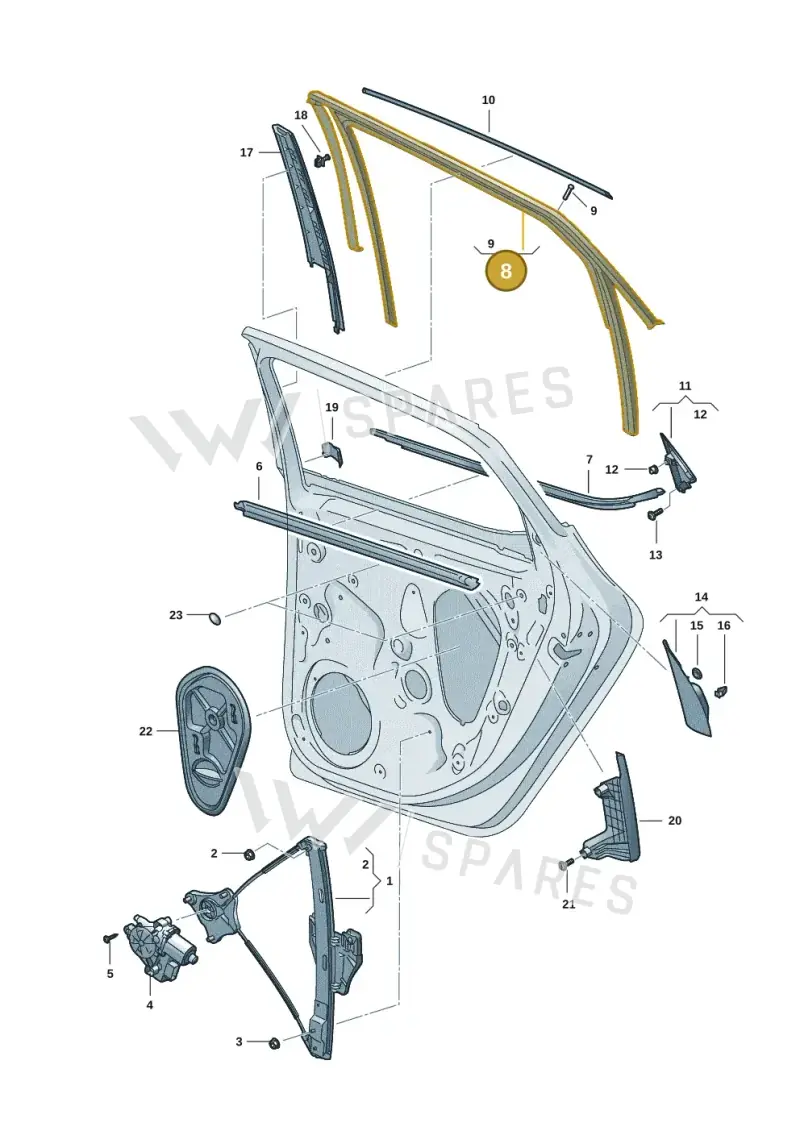 5FA839439C5AP — SEAT Leon (2019-) diagram 5fn839060, position 8