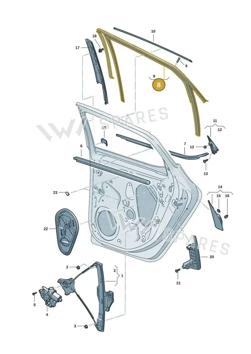 5FA839439D5AP — SEAT Leon (2019-) diagram 5fn839060, position 8