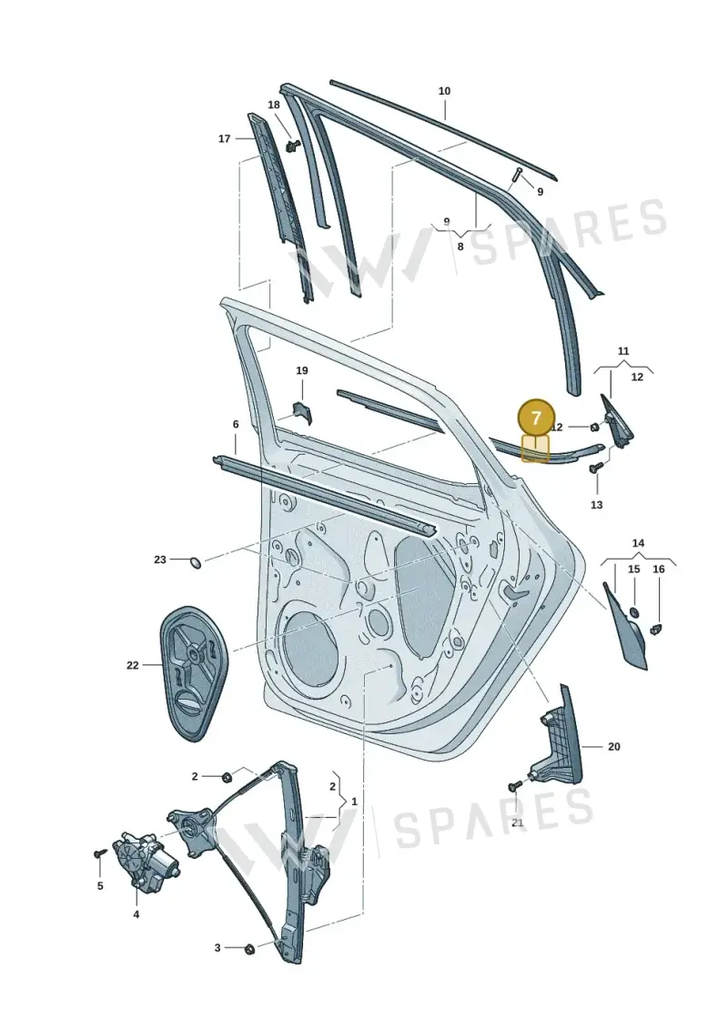 5FA8394775AP — SEAT Leon (2019-) diagram 5fn839060, position 7
