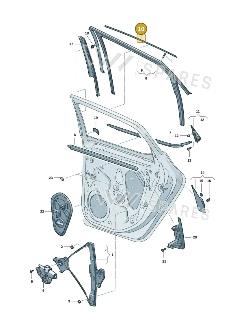 5FA839643A041 — SEAT Leon (2019-) diagram 5fn839060, position 10