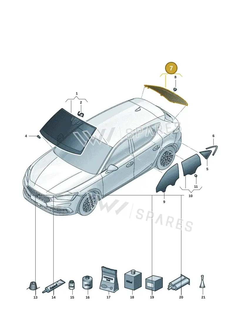 5FA845051ENVB — SEAT Leon (2019-) diagram 5fn845000, position 7