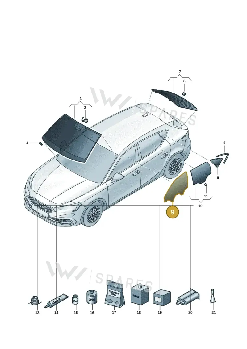 5FA845202A — SEAT Leon (2019-) diagram 5fn845000, position 9