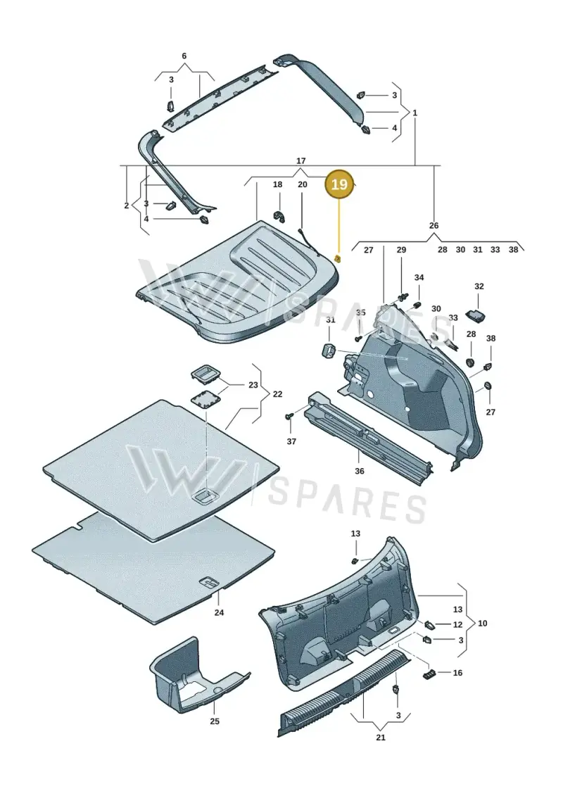 5FA867097 — Volkswagen ID.UNYX (2024-) diagram 20h867080, position 19