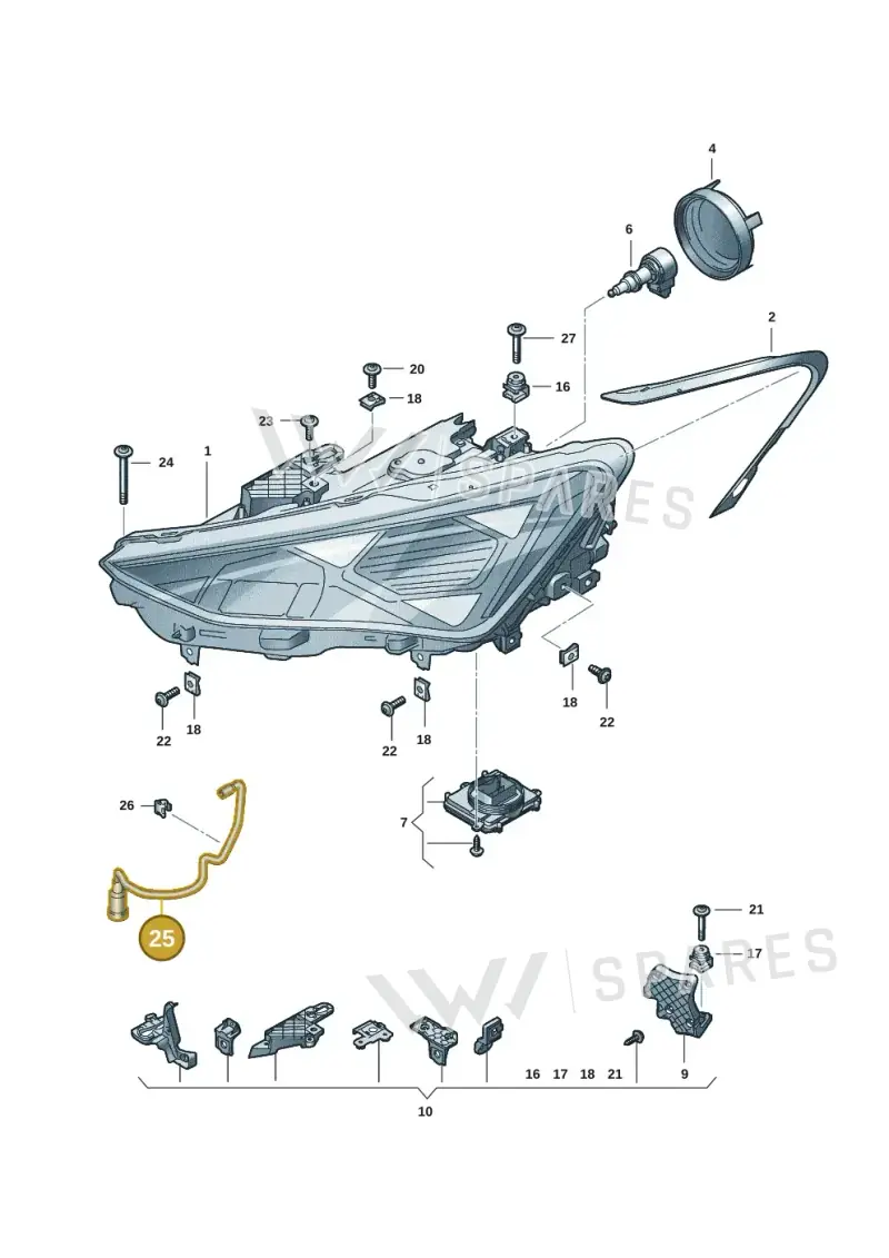 5FA941717D — SEAT Leon (2019-) diagram 5fn941010, position 25