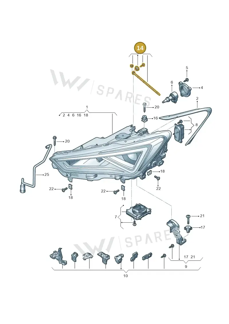 5FA998099 — SEAT Tarraco FR (2018-2024) diagram 591941000, position 14