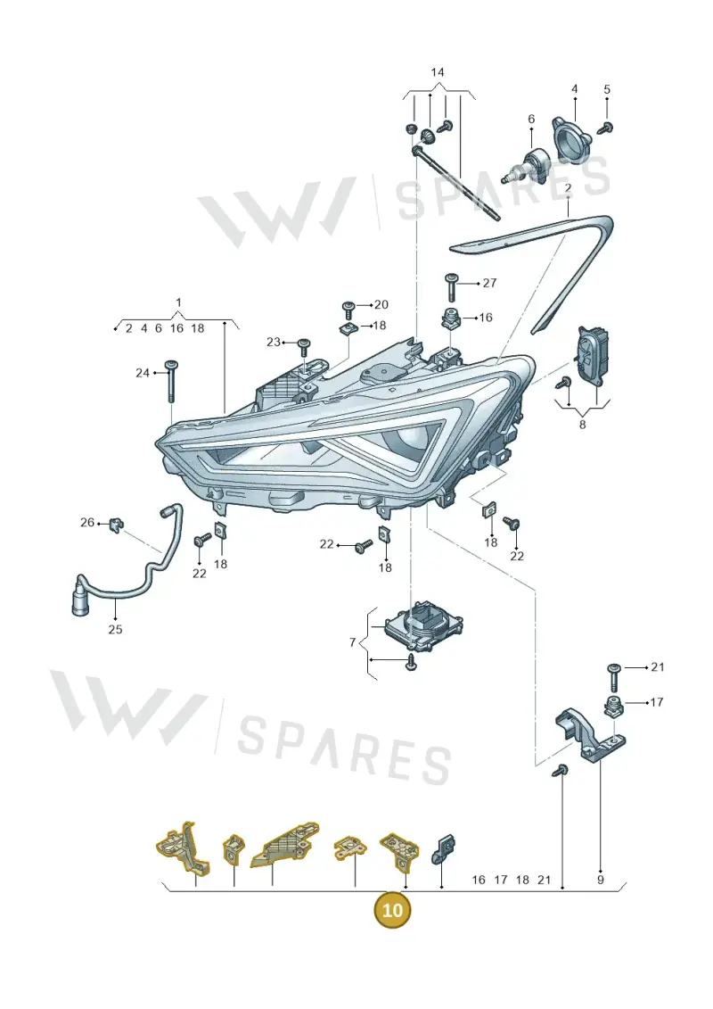 5FA998225 — SEAT Leon (2019-) diagram 5fn941010, position 10