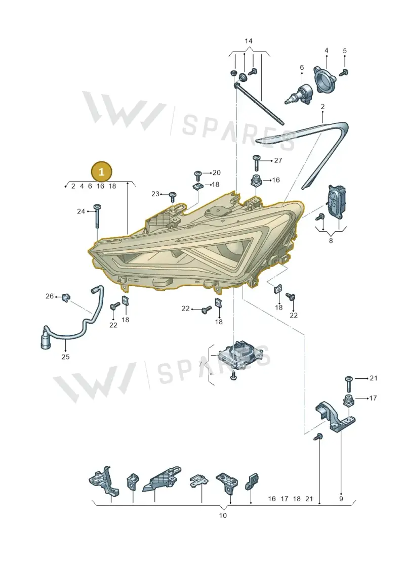 5FB941774B — SEAT Leon (2019-) diagram 5fn941010, position 1