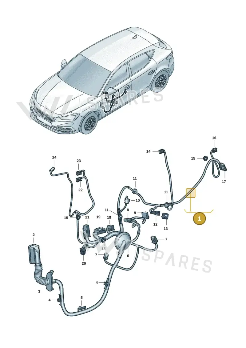 5FB971120CA — SEAT Leon (2019-) diagram 5fn972030, position 1