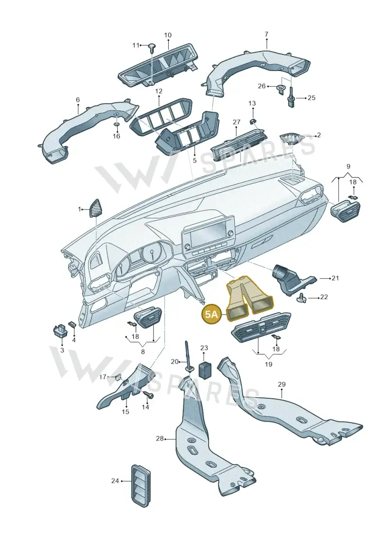 5FC819725 — SEAT CUPRA Formentor (2020-) diagram 5fn819030, position 5A