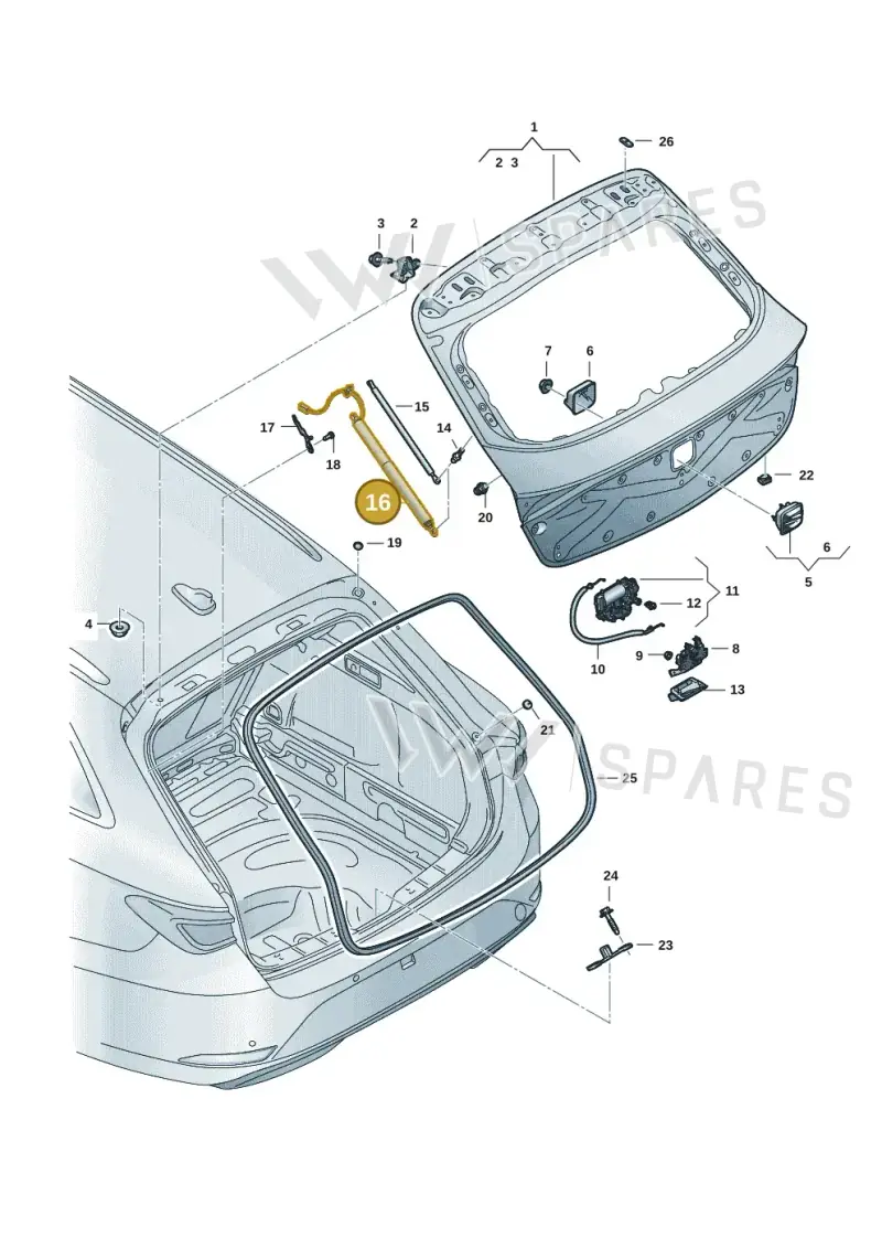 5FE827851A — SEAT Leon (2019-) diagram 5fn827000, position 16