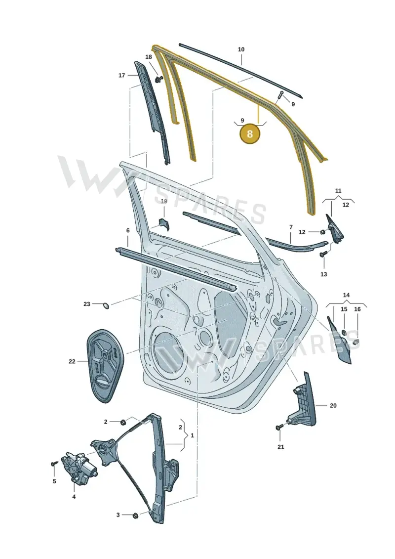 5FE839440C5AP — SEAT Leon (2019-) diagram 5fn839060, position 8