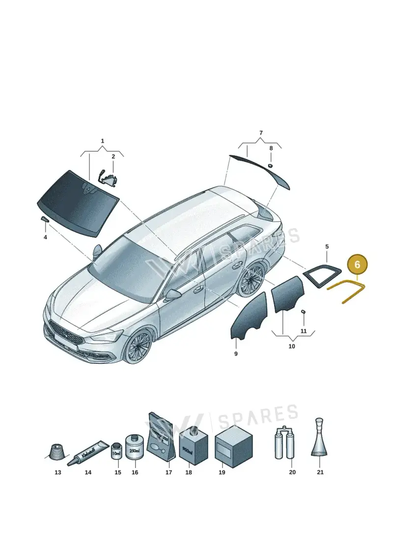 5FE853345D3Q7 — SEAT Leon (2019-) diagram 5fn845010, position 6