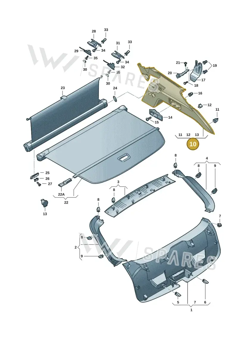5FE867761A4PK — SEAT Leon (2019-) diagram 5fn867090, position 10