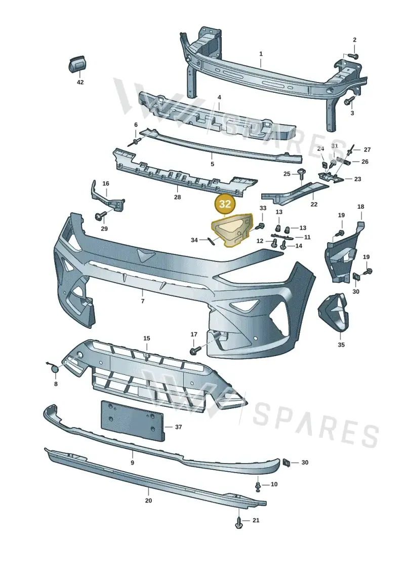 5FF807590B — SEAT CUPRA Formentor (2020-) diagram 5ff807000, position 32