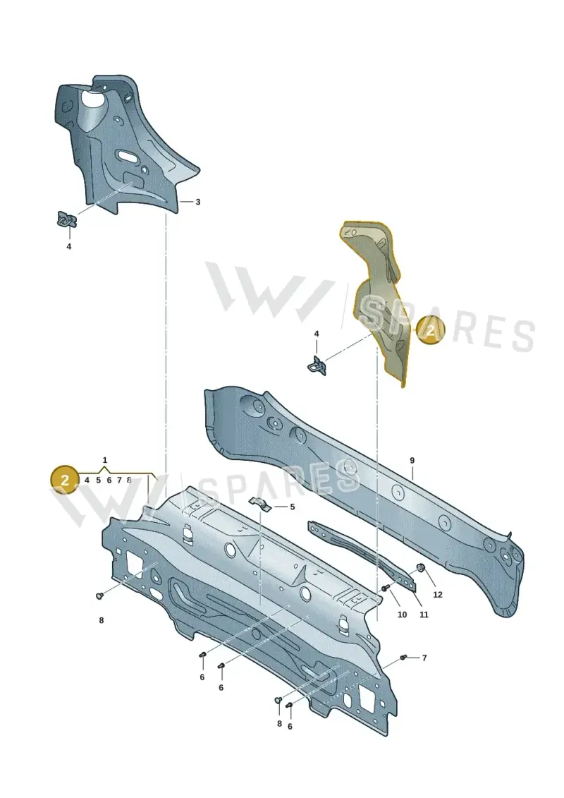 5FF809439 — SEAT CUPRA Formentor (2020-) diagram 5ff813000, position 2