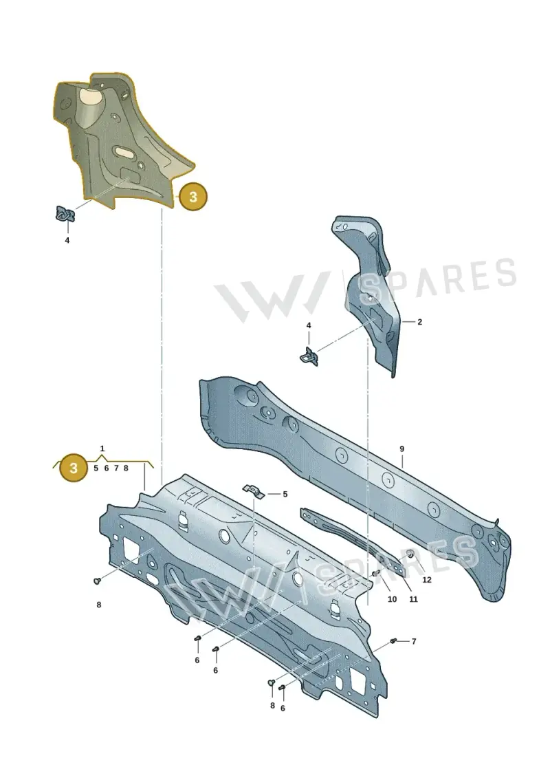 5FF809440 — SEAT CUPRA Formentor (2020-) diagram 5ff813000, position 3