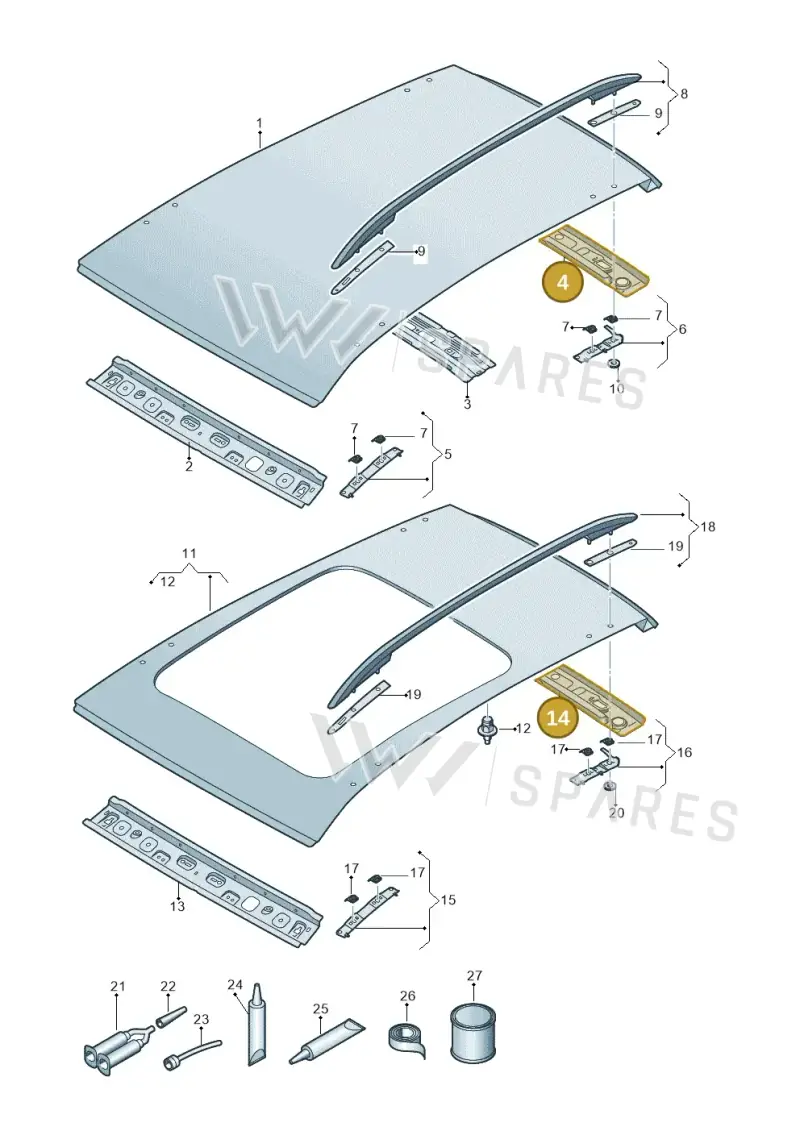 5FF817164 — SEAT CUPRA Formentor (2020-) diagram 5ff817000, position 4+14
