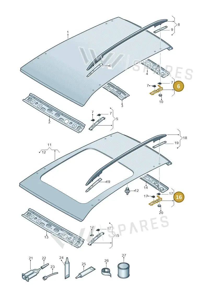 5FF817313A — SEAT CUPRA Formentor (2020-) diagram 5ff817000, position 6+16