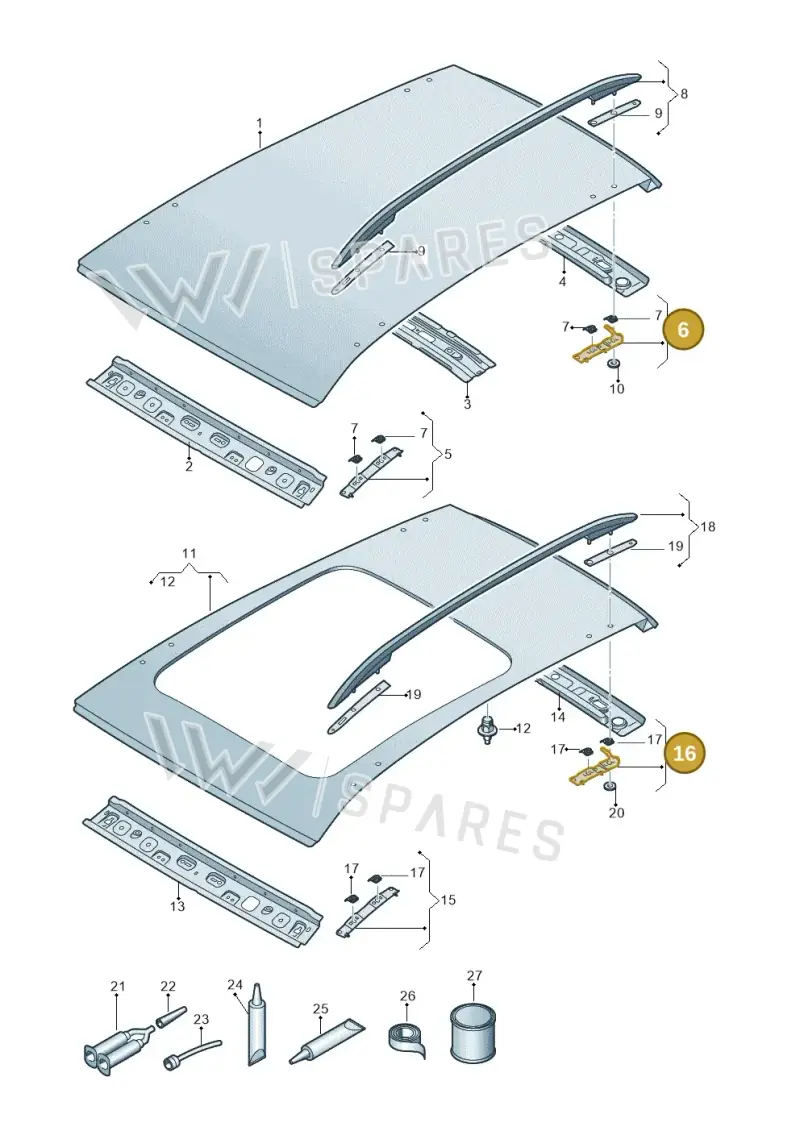 5FF817314A — SEAT CUPRA Formentor (2020-) diagram 5ff817000, position 6+16