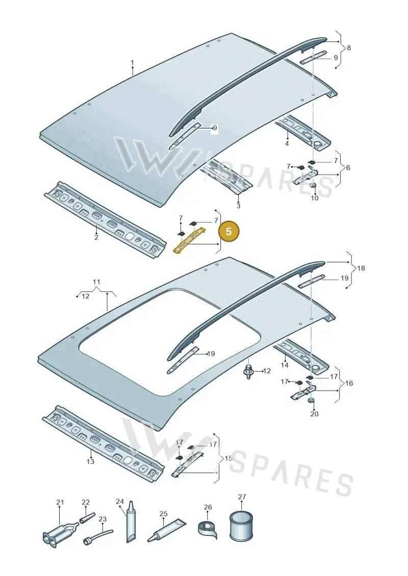 5FF817323 — SEAT Formentor TSI CUPRA (2020-) diagram 5ff817000, position 5