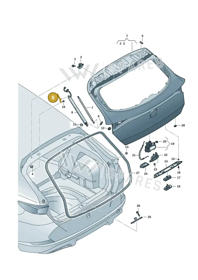 5FF827427A — SEAT Formentor TSI CUPRA (2020-) diagram 5ff827000, position 9