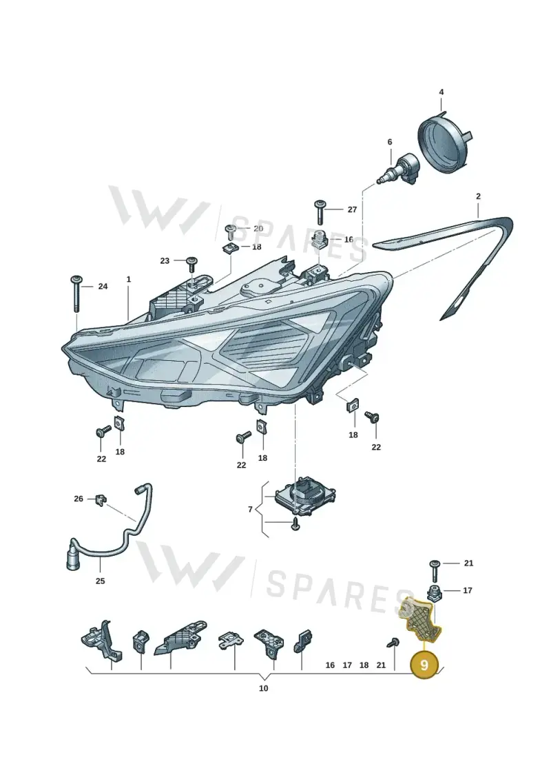 5FF941454B — SEAT CUPRA Formentor (2020-) diagram 5fn941010, position 9