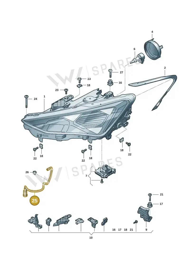 5FF941717C — SEAT CUPRA Formentor (2020-) diagram 5fn941010, position 25