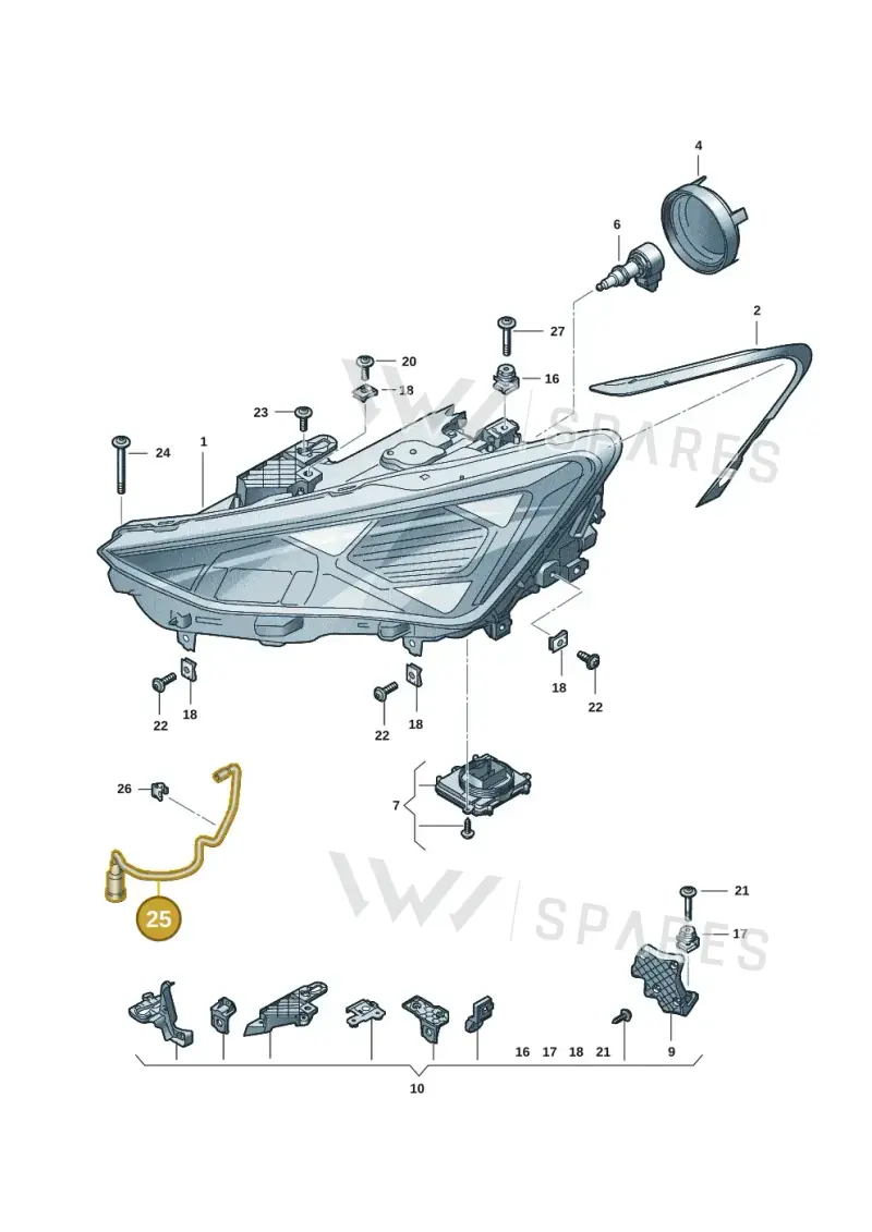 5FF941718C — SEAT CUPRA Formentor (2020-) diagram 5fn941010, position 25