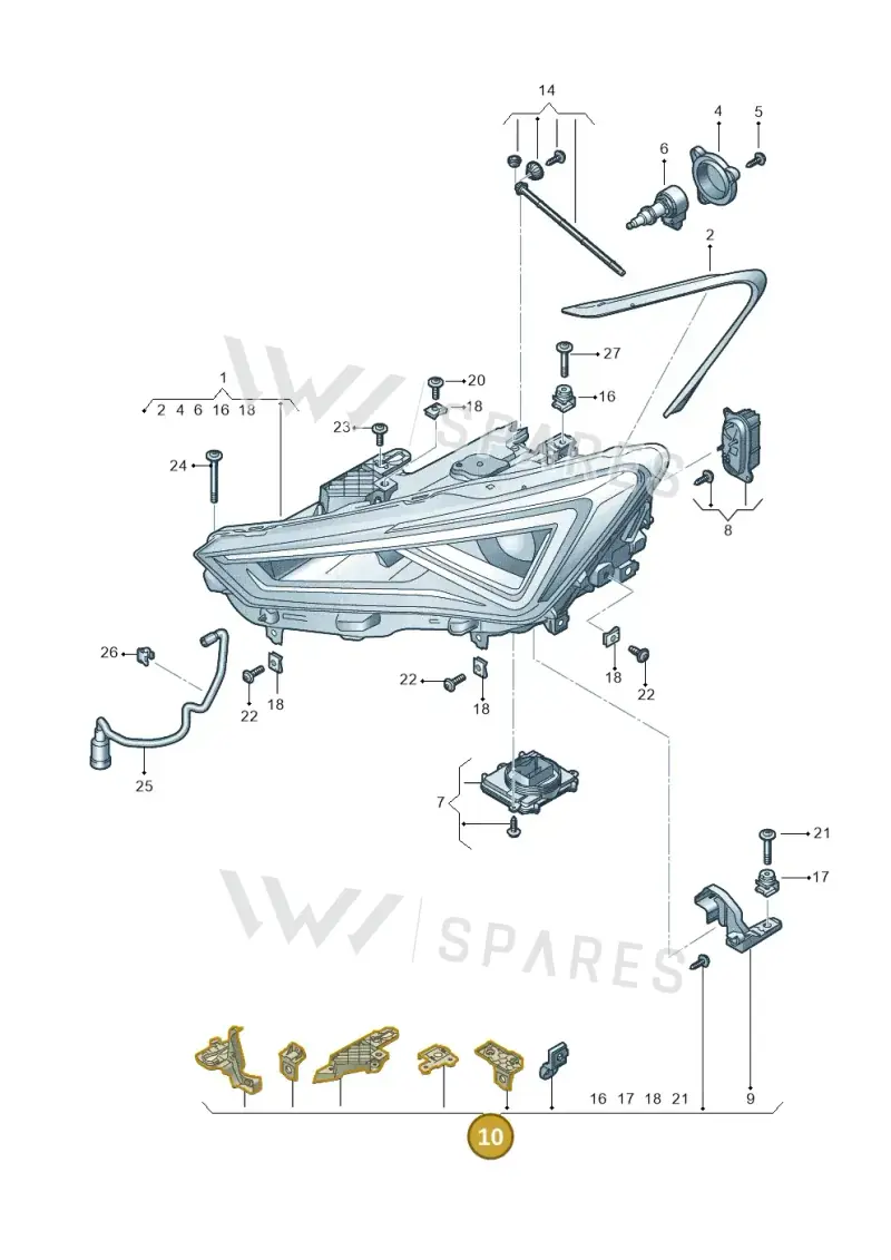 5FF998226 — SEAT CUPRA Formentor (2020-) diagram 5fn941010, position 10