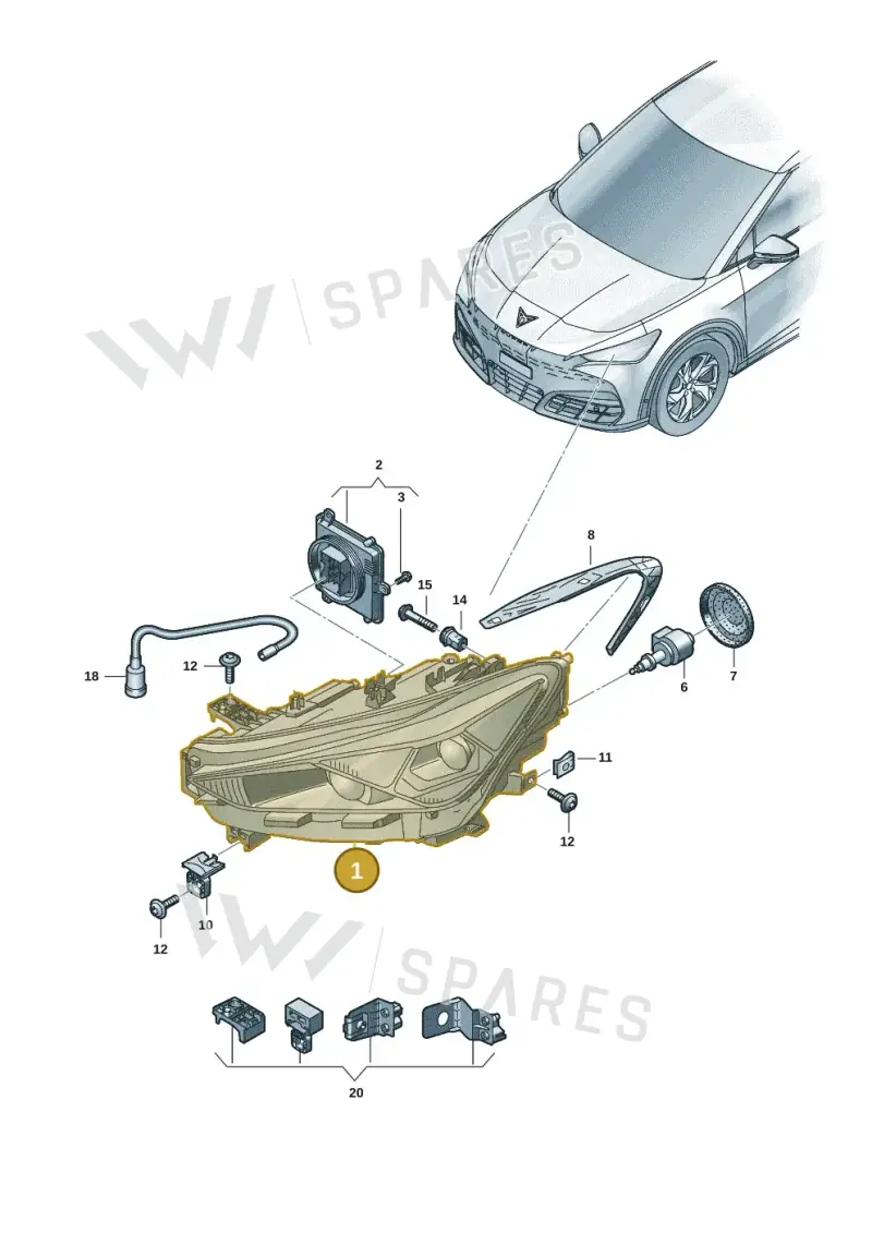 5FM941774A — SEAT CUPRA Tavascan (2023-) diagram 20h941010, position 1