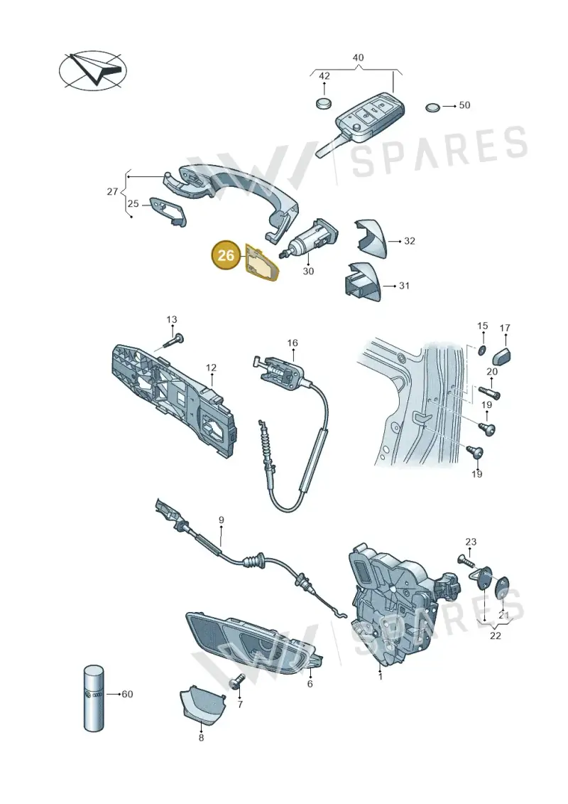 5G0837088B — SEAT Arona FR (2017-) diagram 893837000, position 26