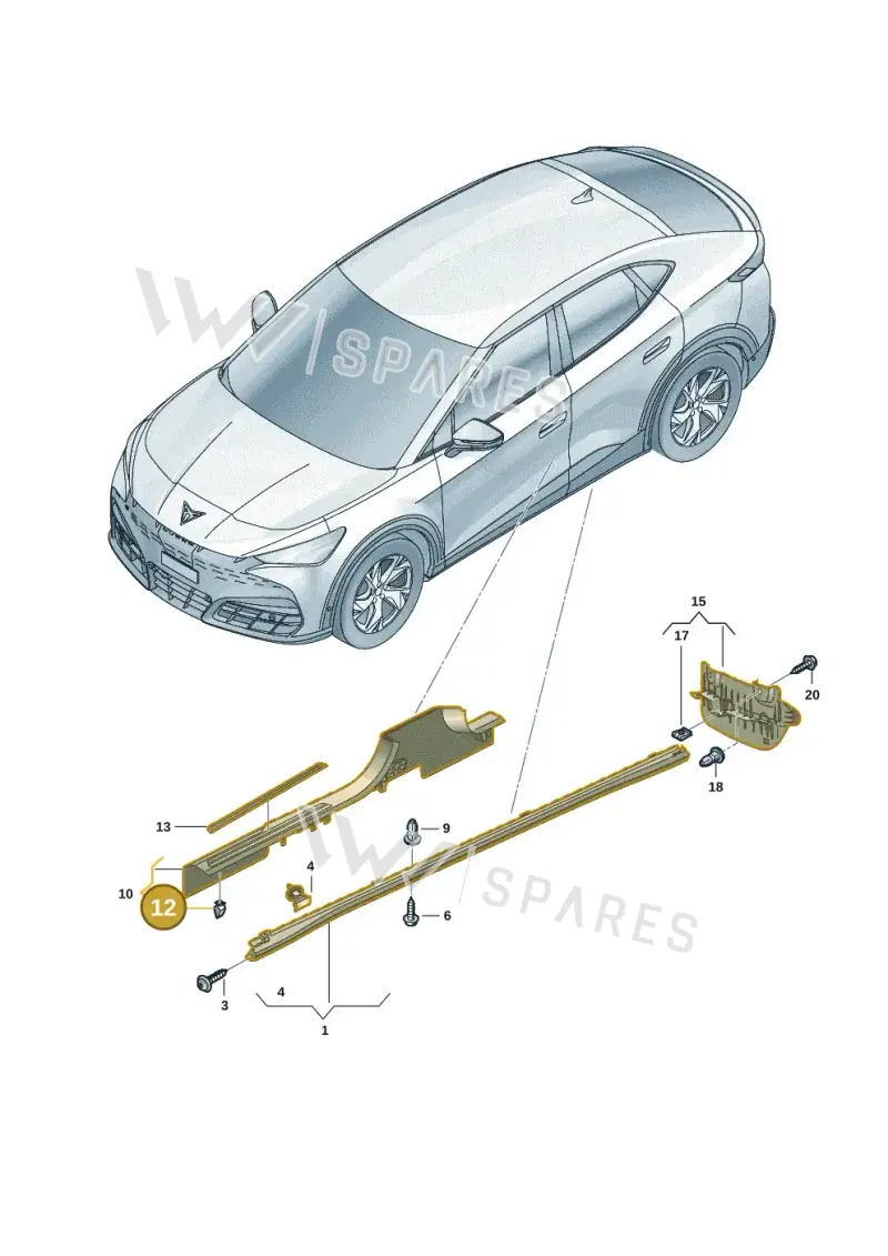 5G0867276 — SEAT Tavascan Cupra (2023-) diagram 20h853050, position 12